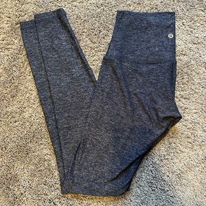 Lululemon heathered blue wonder under leggings